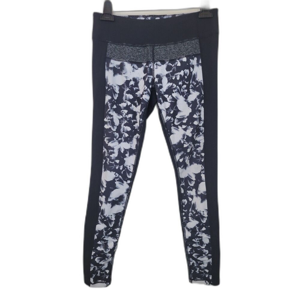 Zella Black and Gray Floral Print Leggings